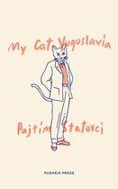 Boekomslag van My Cat Yugoslavia met een lijntekening van een kat in pak op een crèmekleurige achtergrond.