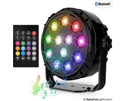 PartyFunLights - 12 LED - PAR - Disco Lamp - Party Speaker - met afstandsbediening