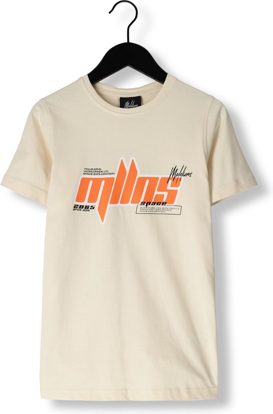 Malelions Junior Font Shirt Beige/Orange