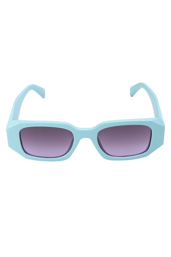 Look a like zonnebril met hoekjes - blauw van Luvion — afbeelding 2