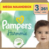 Pampers - Harmonie - Taille 3 - Mega Boîte Mensuelle - 261 pièces - 6/10 KG