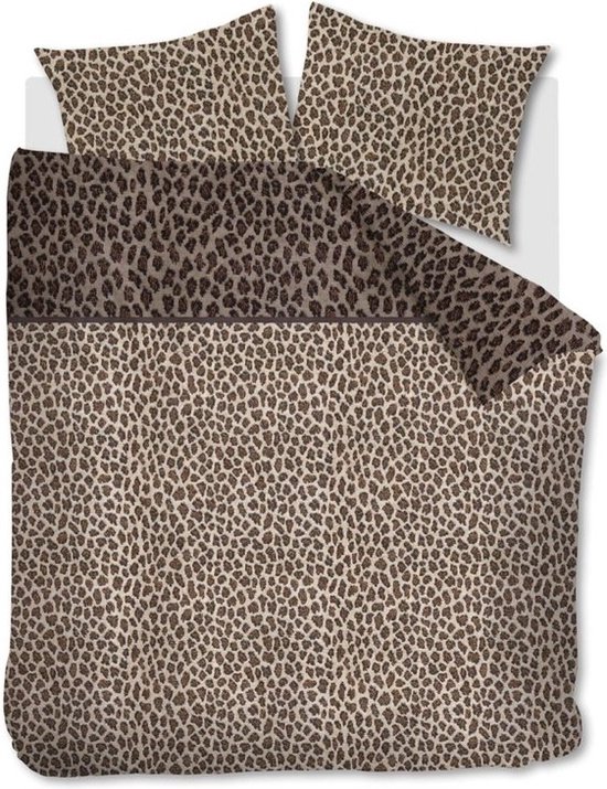 Riviera Maison Cheetah dekbedovertrek - Tweepersoons - 200x200/220 - Bruin