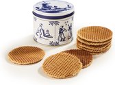 Stroopwafels in Delfts Blauw Souvenir Blik - 250gr