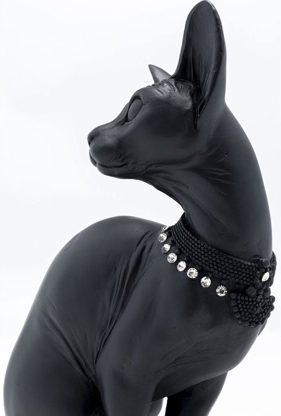 KARE DESIGN Cat Audrey 置物 ブラック Kare Decofiguur Sitting Cat Audrey Black | bol