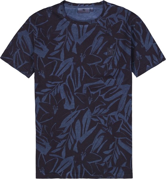 Garcia T-shirt T Shirt Met Print Q41010 70 Marine Mannen Maat - XXL