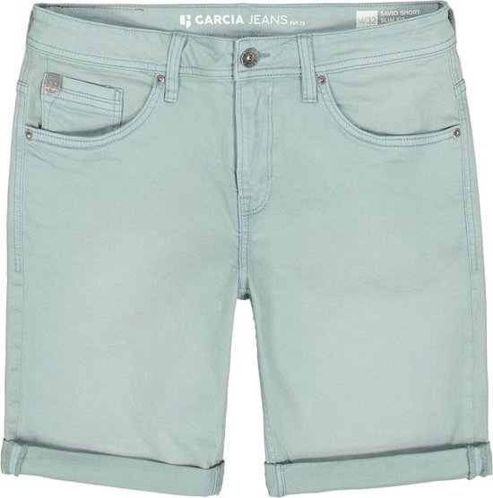 Garcia Broek Savio 635 Slim Denim Shorts 6792 Light Sage Mannen Maat - W36