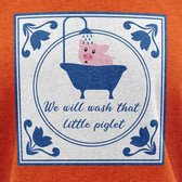 JAP Koningsdag dames shirt (Maat L) - Regular fit - Oranje kleding - "We will wash that little piglet" - 100% Katoen t-shirt