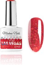 Modena Nails UV/LED Gellak Welcome To Las Vegas - LV4 - Glitter, Rood - Glitters - Gel nagellak