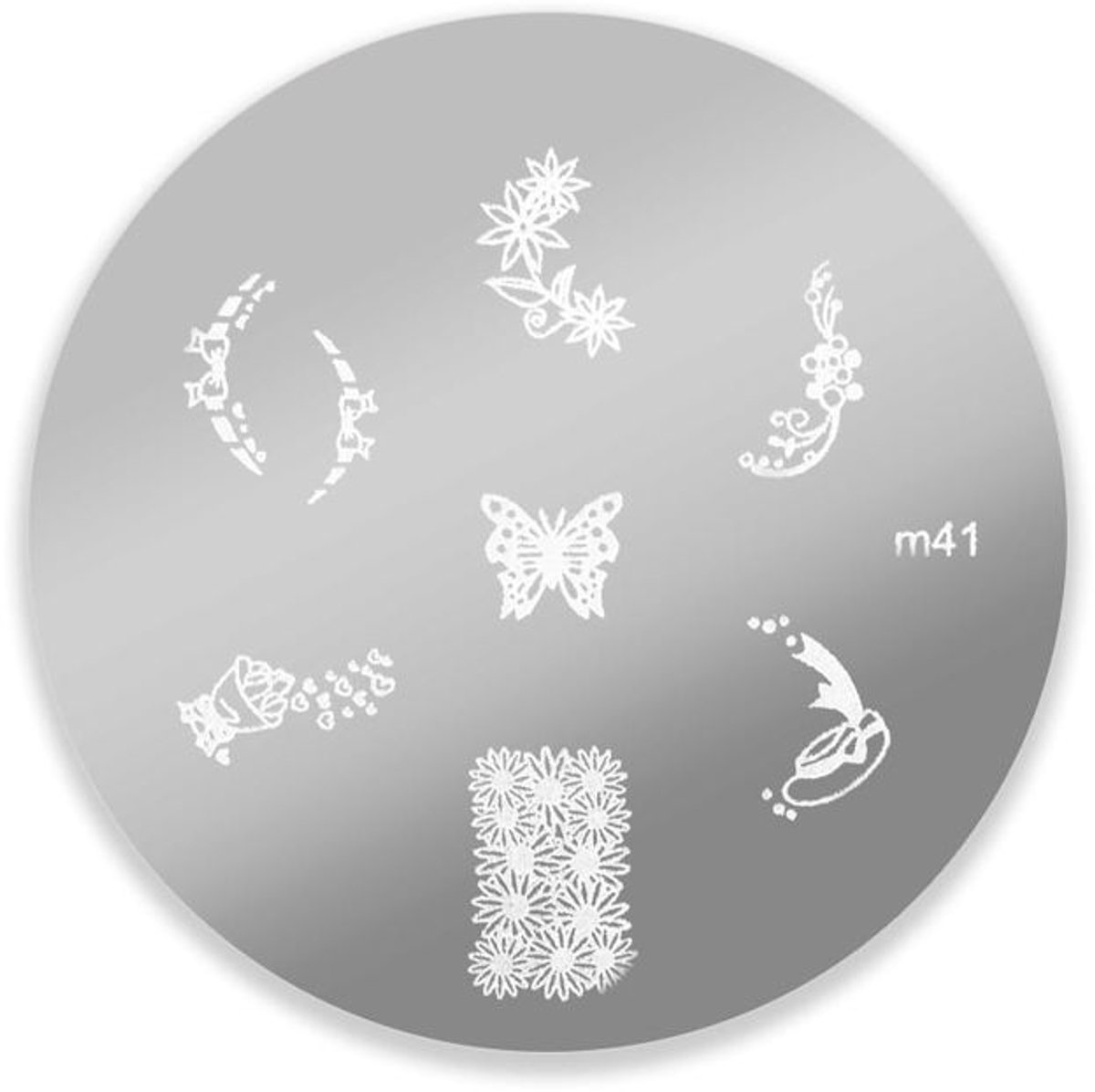 DRM Nail Art Stempelplaat #M41