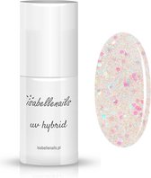Isabelle Nails UV/LED Gellak 6ml. #77 Catherine - Glitter, Lichtroze, Multicolour - Glitters - Gel nagellak