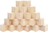 Belle Vous Grands Cubes en Bois (Lot de 20) – Cubes en Bois 5 x 5 x 5 cm – Blocs en Bois Résineux Non Transformés – Blocs de Hobby Educatifs Pour DIY, Tampons, Art et Hobby, Puzzles, Chiffres