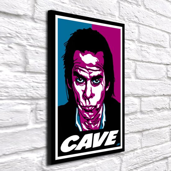 Pop Art Nick Cave - Poster Print - gekaderd - 96 x 66 x 2 cm - Wanddecoratie