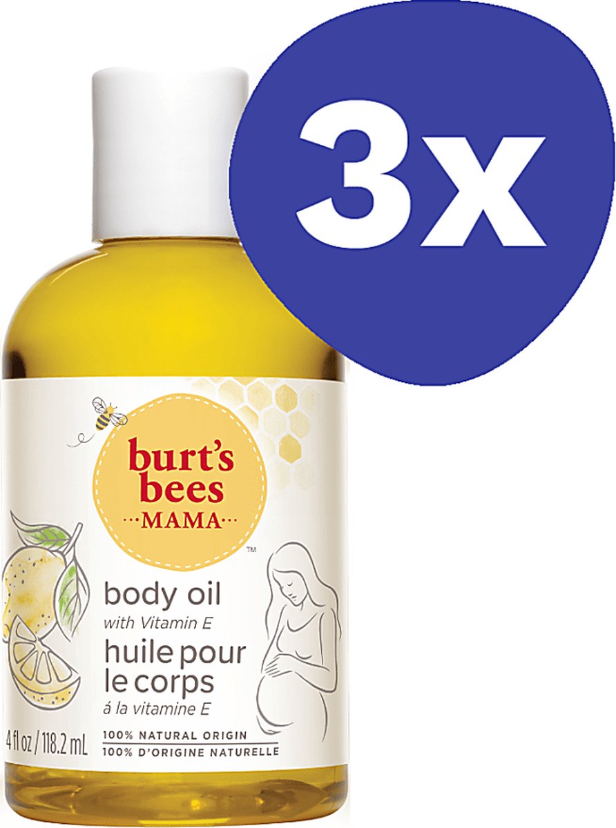 Burt's Bees Mama Bee Voedende Lichaamsolie (3x 118ml)