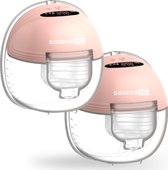 Goods&Co Elektrische Borstkolf Dubbel PRO - 2x180ml - Handsfree Kolfapparaten Draadloos - Borstvoeding pomp - 12 Standen - Oplaadbaar - BPA vrij - incl. E-book - roze