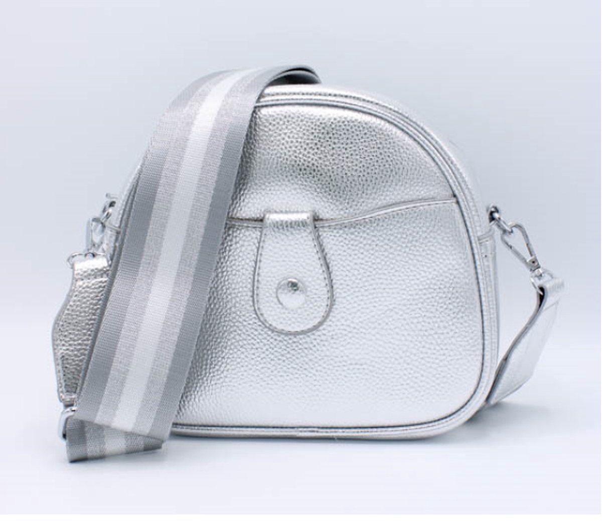 Metalic Cross Body Bag Sizzle – Zilver - metalic tas - zilver tasje