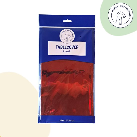 Nappe Plastique - 137 x 274cm - Nappe Rouge - Nappe - Nappe - Nappe - Saint Valentin - Sinterklaas - Noël