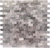 Zelfklevende steenstrip mozaïektegel – Small bricks grey (3D)