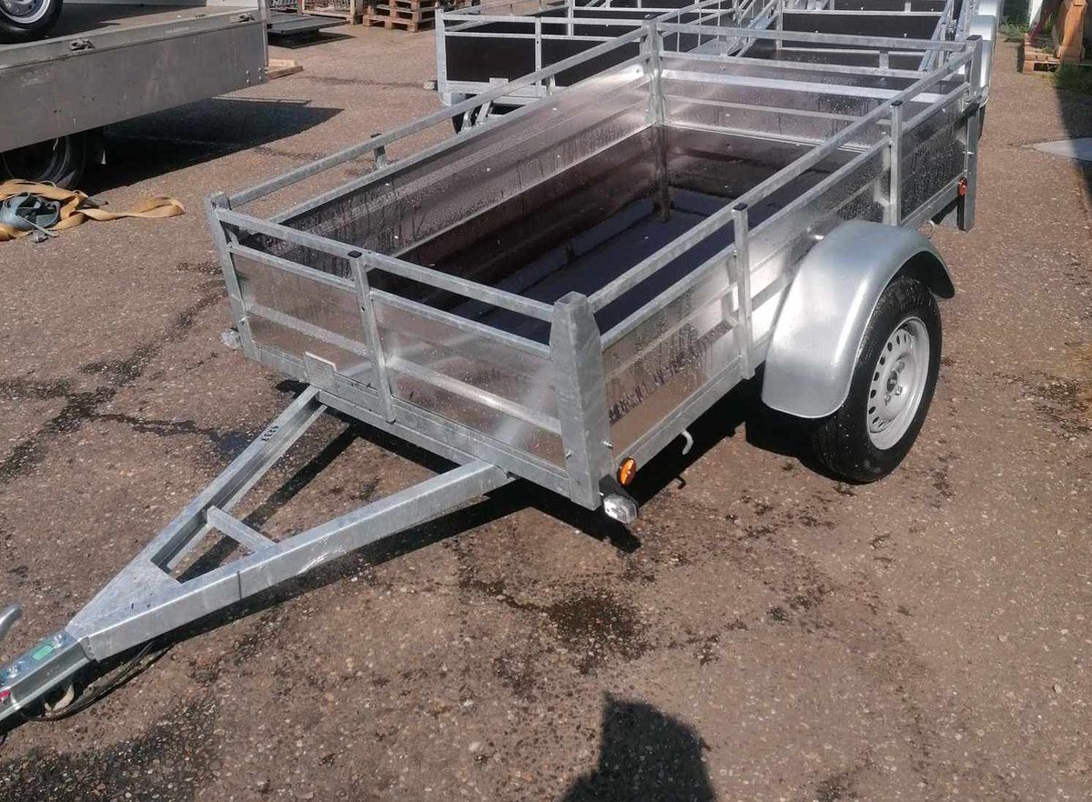 Aanhangwagen aluminium 225x132cm met 1 as van 750kg
