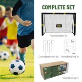 Umbro Voetbaldoel - Voetbal Goal 180 x 120 x 60 cm - Voetbalgoal Groot - Buitenspeelgoed voor Kinderen en Volwassenen - Snelle Montage - Voetbal Training Doel - Metaal - Zwart/ Geel