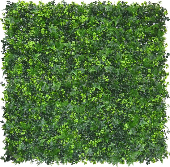 Kunsthaag Easyplants Mat Mix 50x50 Cm - Zijden Kunstplant - Greenwall - Groene Muur