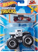 Hot Wheels monster jam truck Bone Shaker - monstertruck 9 cm schaal 1:64