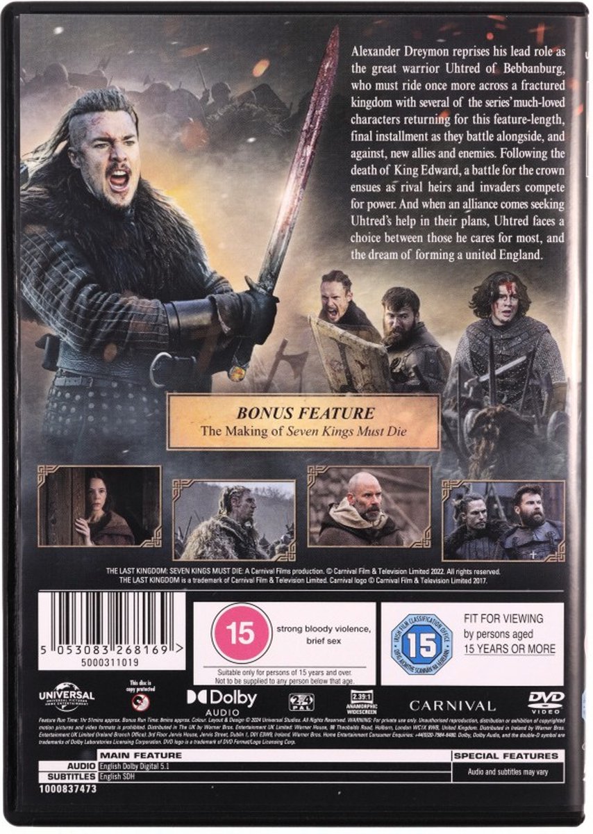 Seven Kings Must Die - DVD - Uhtred of Bebbanburg - The Last