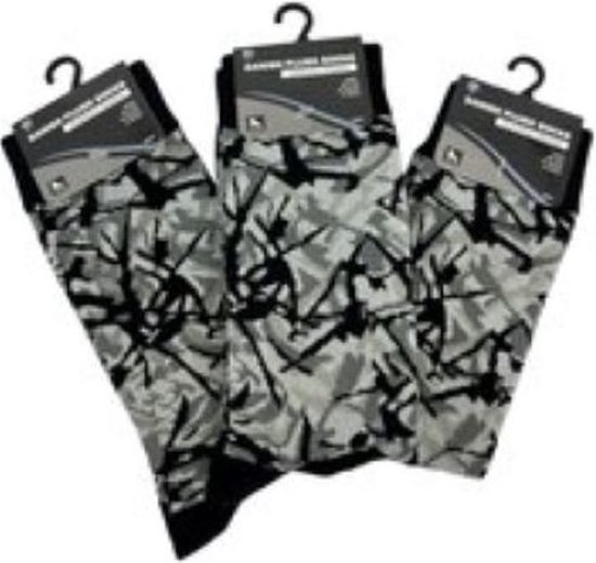 Deense pluche sokken kleur grijs -maat 43-46 set van 3 paar