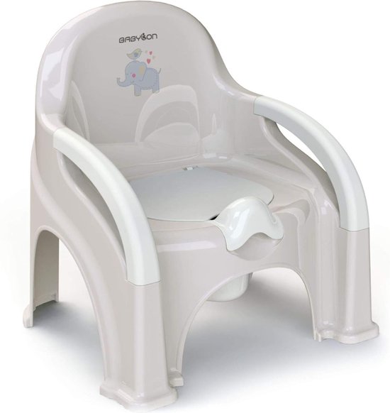 BABYLON Kinderpotje met deksel Premier, kindertoiletten met uitneembare kom, groot kindertoilet, nachtpot voor kinder/wc-bril, kinderpotje vanaf 1 jaar, babyaccessoires Blauw