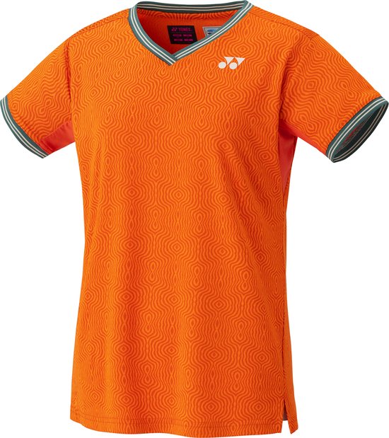 Chemise de sport de tennis de badminton Yonex 20758EX pour femme - orange - taille M