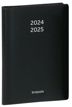 Brepols agenda 2024-2025 - STUDENT - PVC SETA - Weekoverzicht - Zwart - 9 x 16 cm