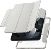 Spigen AirSkin Pro Hoes Geschikt voor iPad Air 10.9 (2022/2020) - Book Case met Standaard - Sleep/Wake Functie - Magnetisch Uitneembaar - Grijs