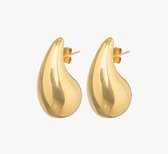 Essenza Large Teardrop Earrings Gold