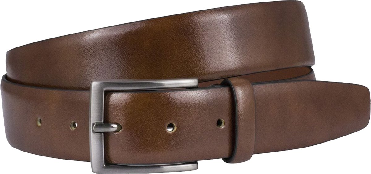 LINDENMANN leren heren riem - cognac