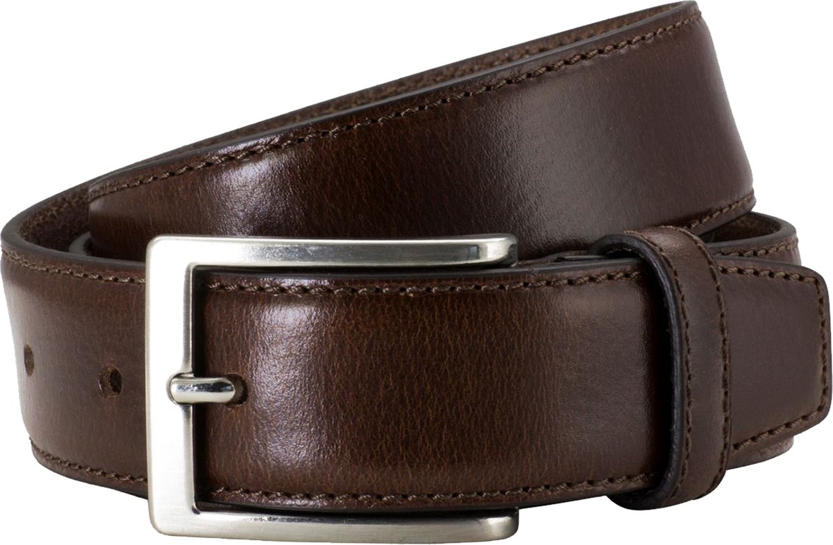 LINDENMANN leren heren riem - bruin