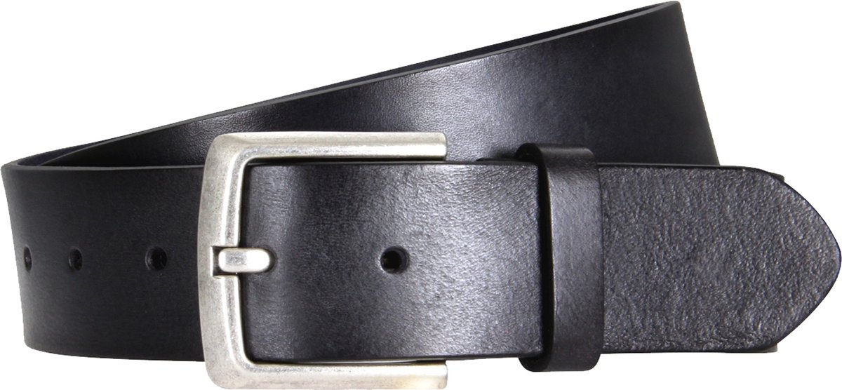 LINDENMANN leren heren riem - marineblauw