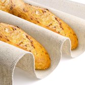 Bondoo deegkleed linnen 90 x 60 cm - rijsdoek - deegkleed voor brood - deegdoek