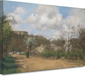 Uitzicht vanaf Louveciennes - Camille Pissarro portret - Landschap portret - Canvas schilderij Natuur - Muurdecoratie klassiek - Canvas schilderij - Woonkamer decoratie 60x40 cm