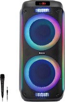 Denver Bluetooth Speaker Party Box - Discolichten - Incl. Microfoon - Micro SD / USB / AUX - TSP456