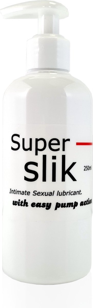 Super Glad Glijmiddel op Waterbasis 250ML - Super Slik Waterbased Lubricant Transparent 250ml