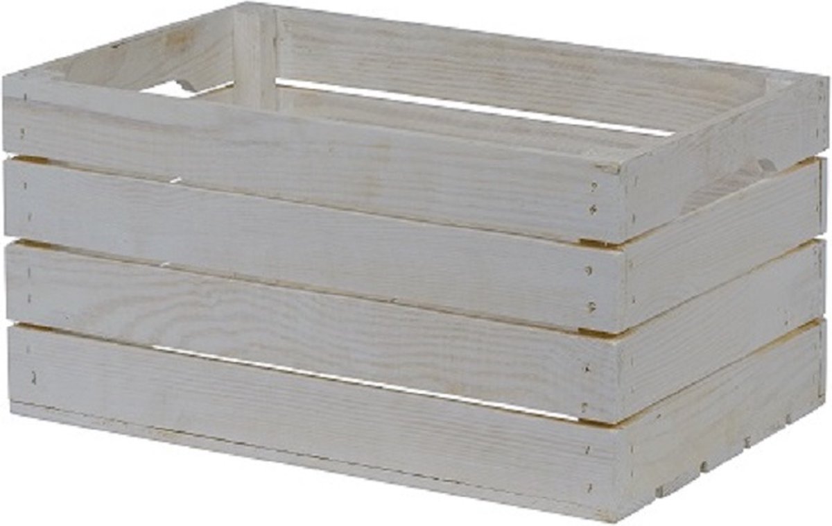Houten Kist - Middel, Wit / Opbergkist / Geschenkverpakking / Gift / Kado