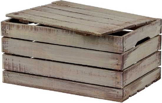 Susany Houten schatkist, opbergkist, koffietafel met 2 laden, multiplex, 90 x 50 x 42 cm, bruin