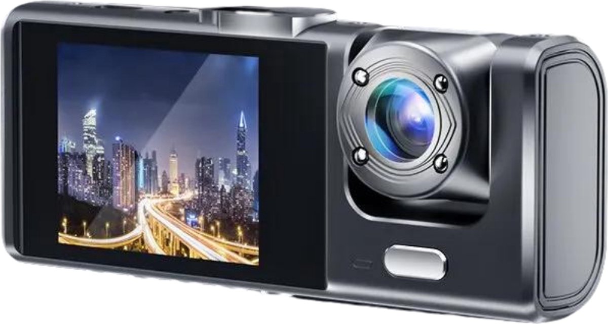 P&P Goods Dashcam - Voor Auto - 3 Camera's - 32 GB Geheugen - Nachtzicht - Full HD Beeldkwaliteit - Loop Recording Functie