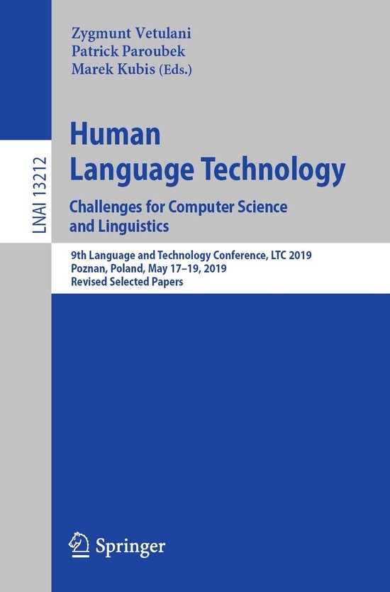 Springer Nature Proceedings Computer Science - Human Languag ... - cover