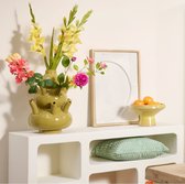 Mica Decorations Vase Tulipe Marlin - Céramique - Jaune - 28 x 46 x 28 cm (LxHxP)