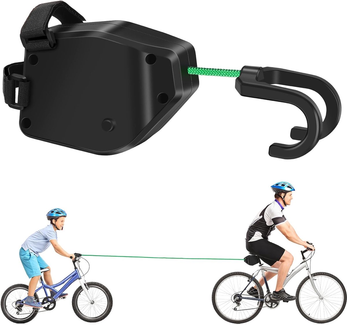 fietstrekkabel kinderen, 2,5 m fietstrekkabel, ouder-kind trekkabel, sleepkabel, trekkabel, draagvermogen 500 lbs voor kinder-MTB-fiets