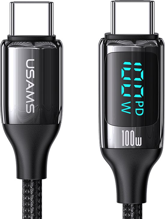 USAMS - USB kabel - Type-C naar Type-C - 100W PD - snellaad- en datakabel - 3m