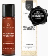 JUNGLÜCK | Hyaluron Oog Gel | Verkoelende gel voor een wakkere en intensief hydradeerde oogzone | 0,5% Hyaluronzuur, 1% Coffeïne | 30 ml