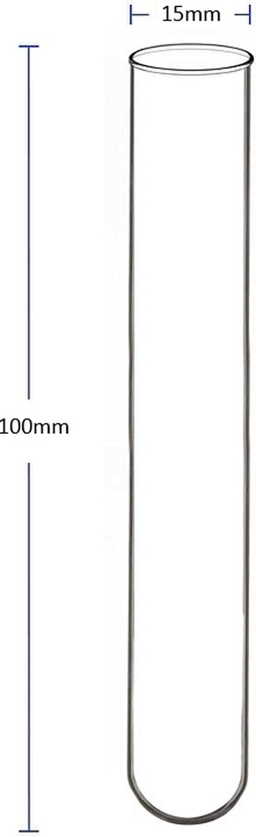 75 Glazen Stekbuisjes - Reageerbuisjes met ronde bodem - 100 x 15 mm — afbeelding 2