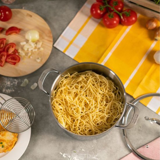 Kuhn Rikon - Allround Series - Casserole 5,4L - Acier inoxydable - Acier inoxydable, Céramique, Gaz, Halogène, Induction