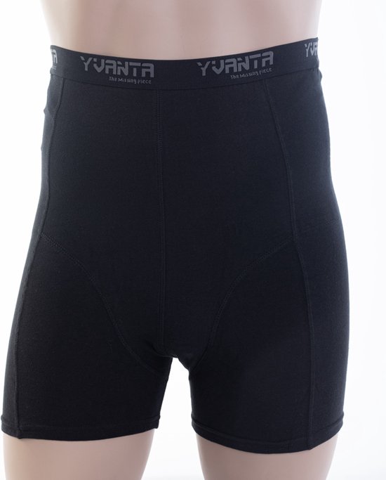Yvanta Underwear - Stoma-ondergoed - Herenboxer - Maat XL – zwart
